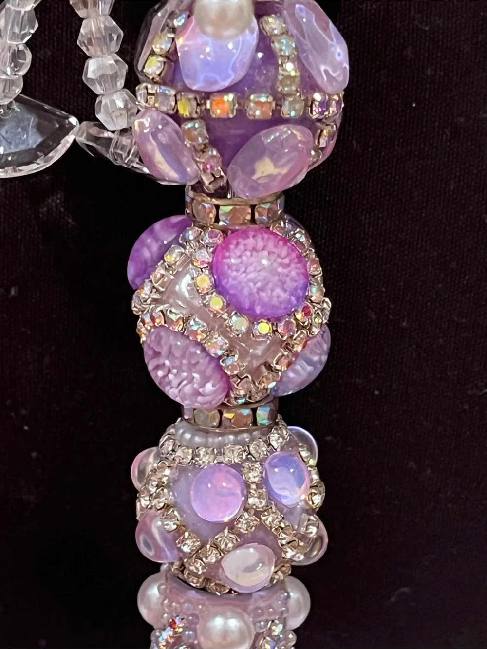 Handcrafted Purple Rose focal fancy Beaded pen